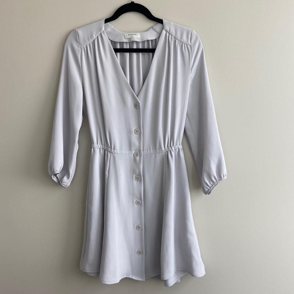 Babaton light blue mini dress